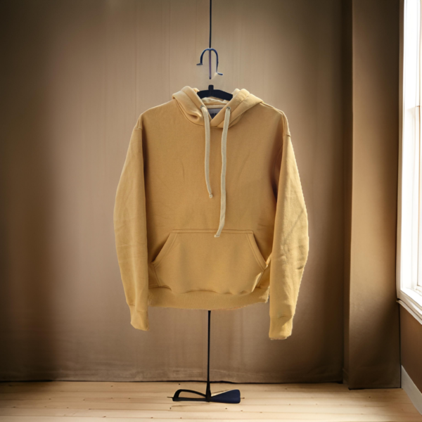 Desert Dune Beige Hoodie - 100% Cotton Classic for Everyday Comfort & Style - Image 2